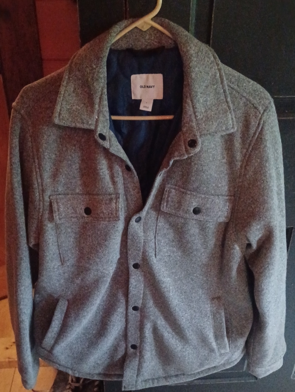 Old Navy Men’s Black And White Quilted Jacket